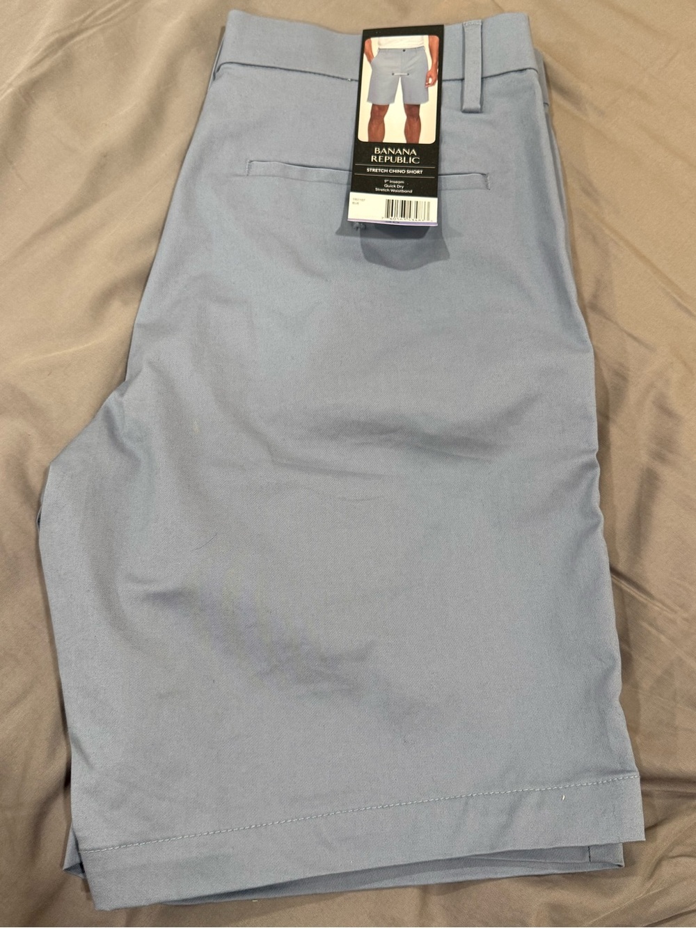 NEW Men's Banana Republic Light Blue Stretch Chino Short, Size 30
